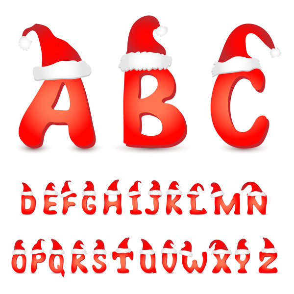 Hats Christmas Alphabet Fonts
