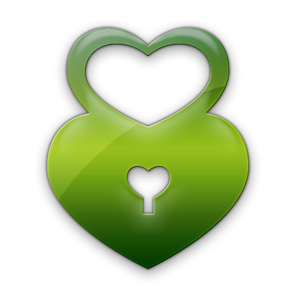 Heart of a Lock with a Green Icon