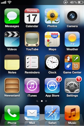 iPhone Home Screen Apps Layout