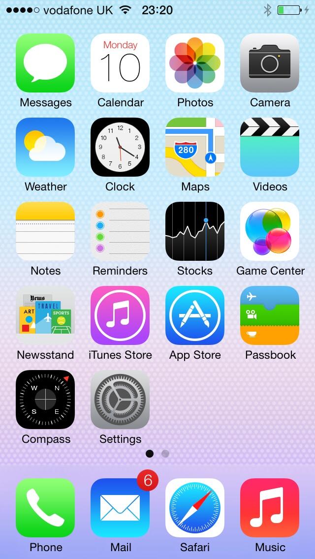 iPhone Home Screen iOS 7