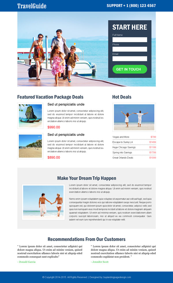 Landing Page Design Templates