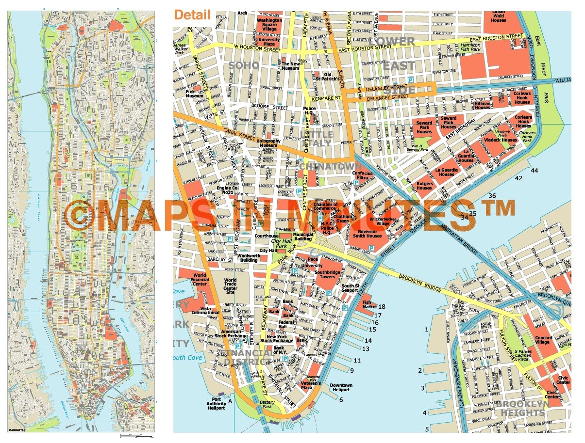 Manhattan Island Map