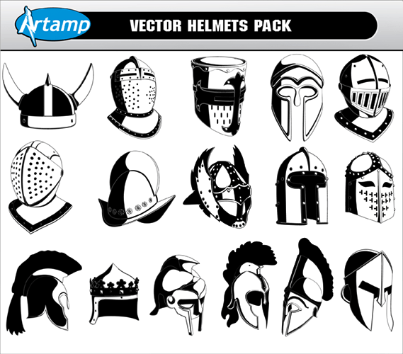 Medieval Knight Helmet Vector Free