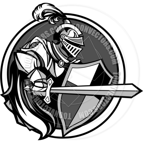 Medieval Knights Sword and Shield Drawing