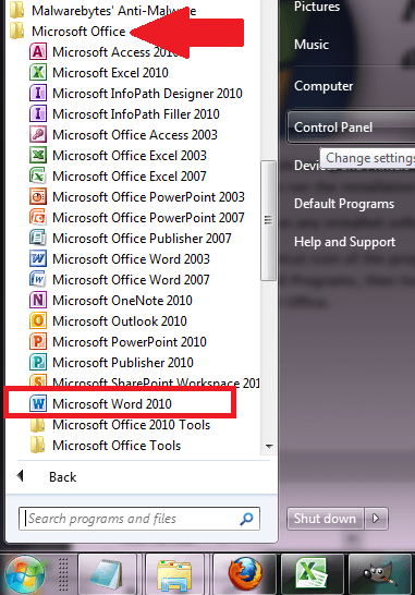 Microsoft Office Word 2010 Icon Microsoft Office Word 2010 Icon