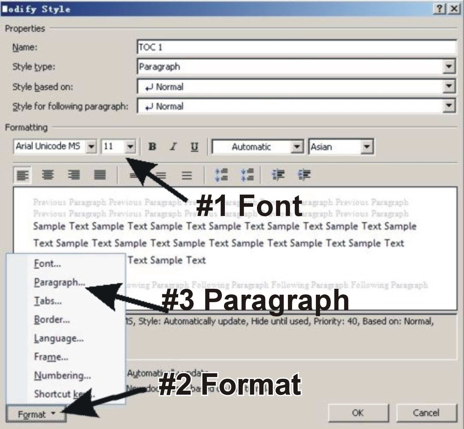 Microsoft Word Font Styles Examples