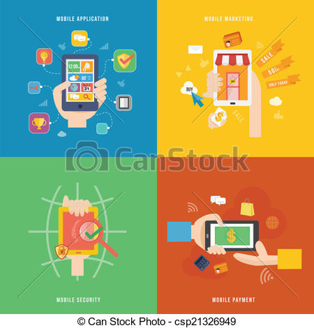 Mobile Application Clip Art