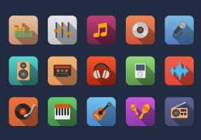 Music Flat Icons Free