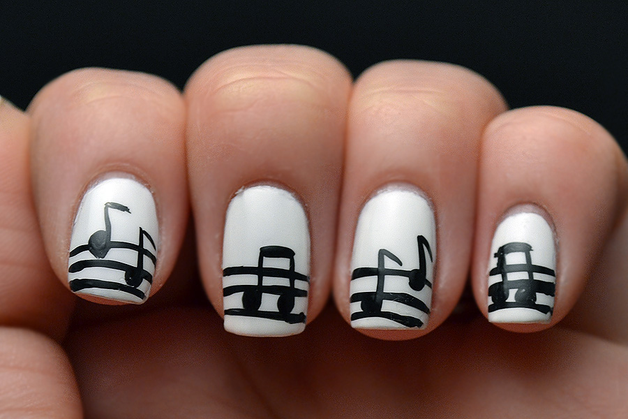 Music Notes Nail Art