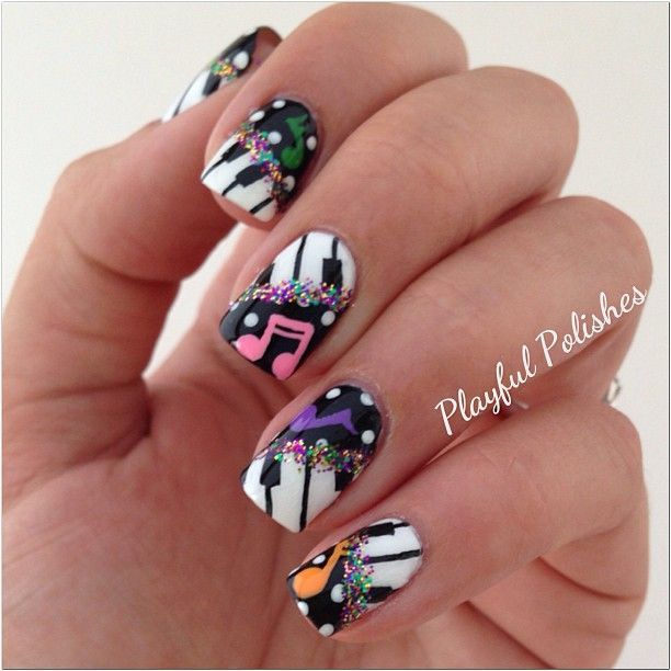 Music Notes Nail Art