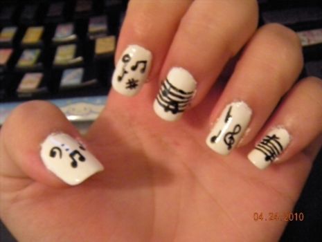 Music Notes Nail Art