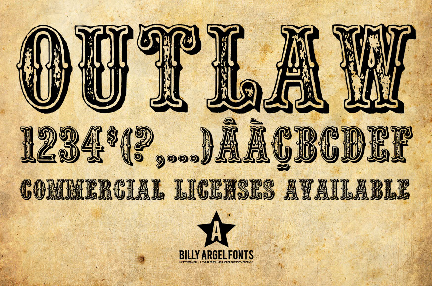 12 Vintage Old West Fonts Styles Images