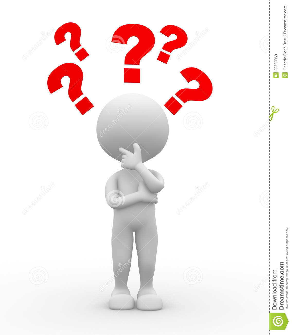 Person with Question Mark Person with Question Mark