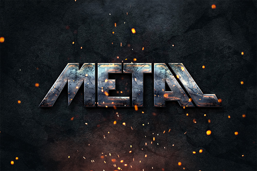 Photoshop Metal Text Effect Download