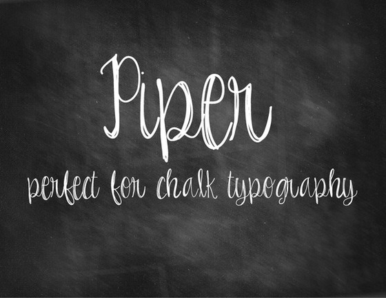 Piper Chalkboard Font Alphabet