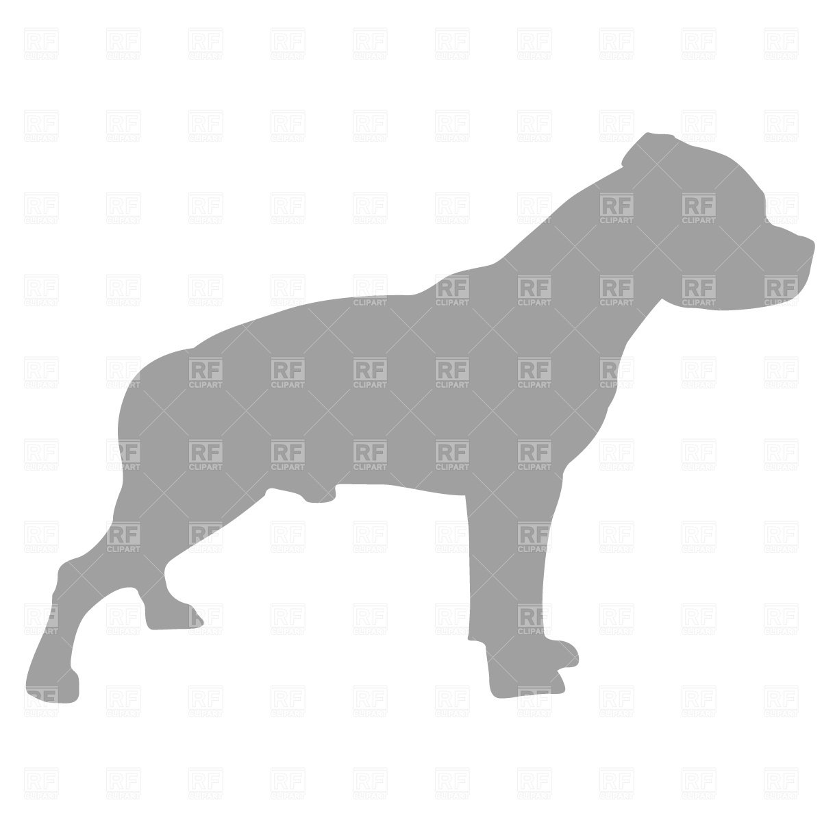 Pit Bull Silhouette Clip Art