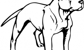 Pit Bull Silhouette Clip Art