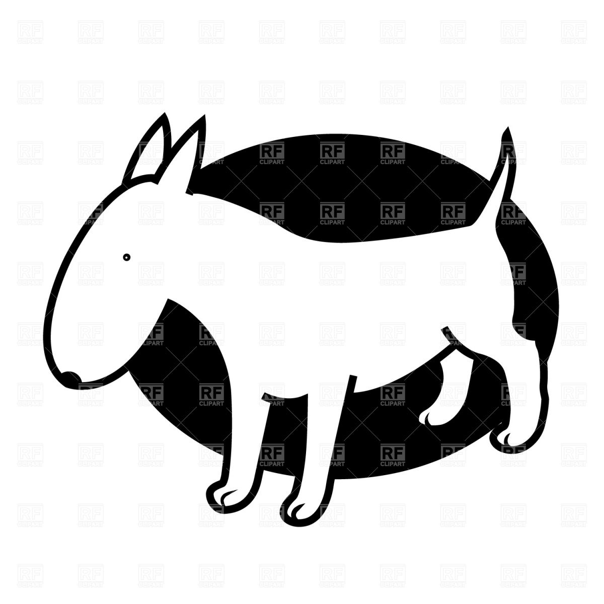 Pit Bull Silhouette Clip Art