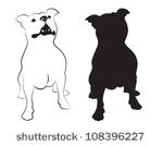 Pit Bull Silhouette Clip Art