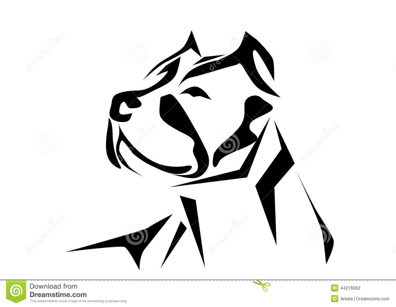 Pitbull Dog Silhouette