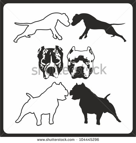 Pitbull Silhouette Clip Art