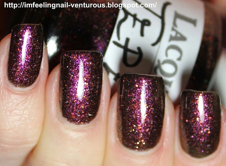 Purple Glitter Nails Design