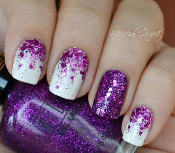 Purple Glitter Nails Purple Glitter Nails