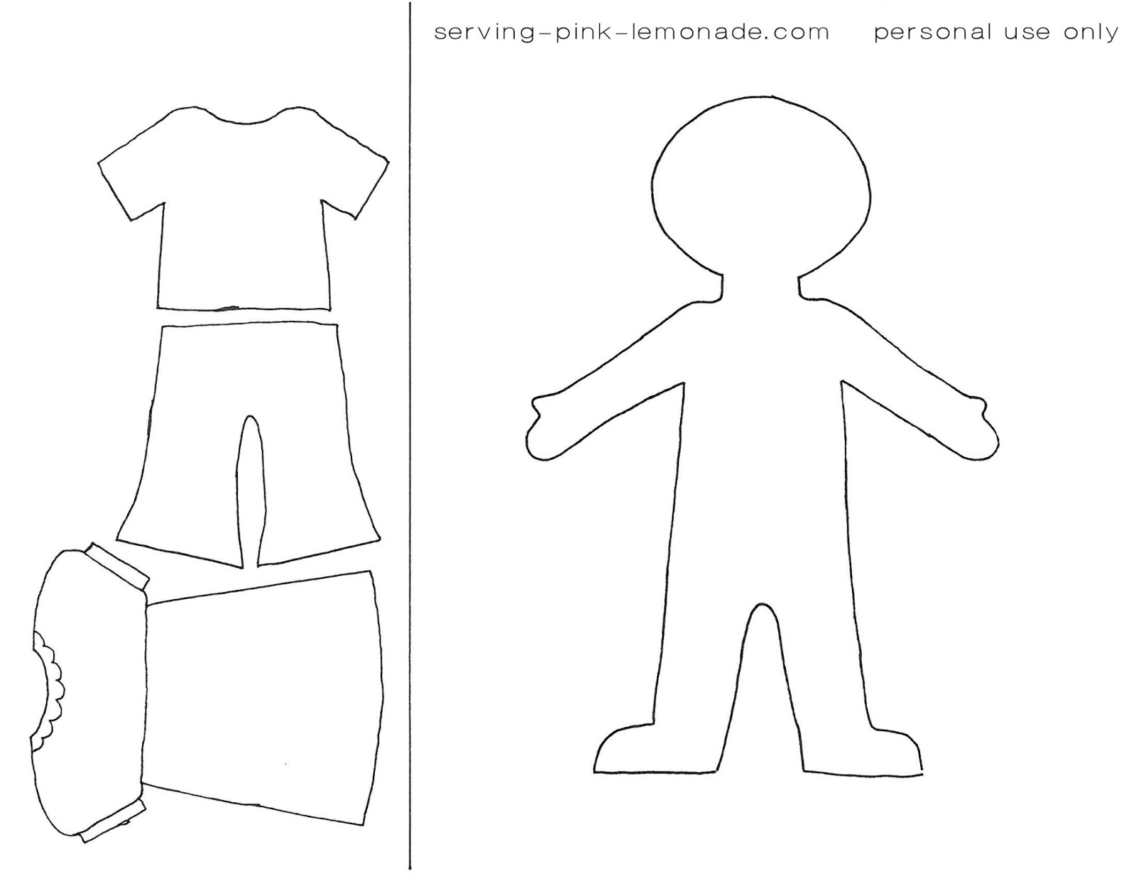 Quiet Book Dolls Template