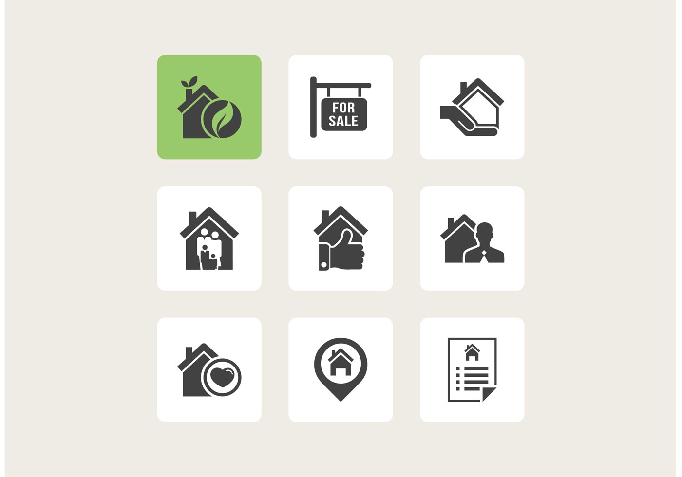 Real Estate Vector Icons