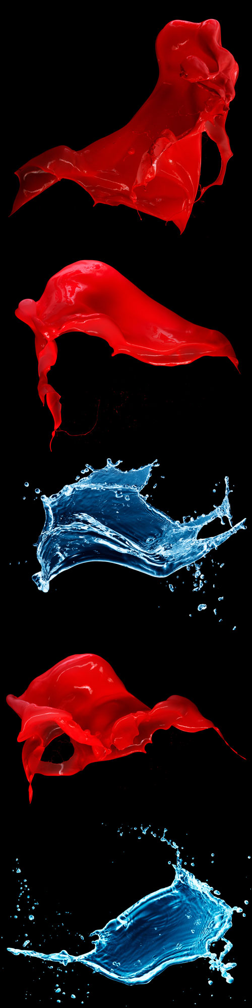 Red and Blue Splatter Paint Red and Blue Splatter Paint