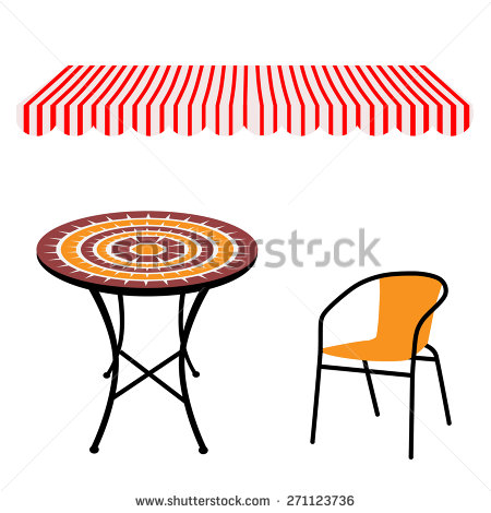 Red and White Striped Chair