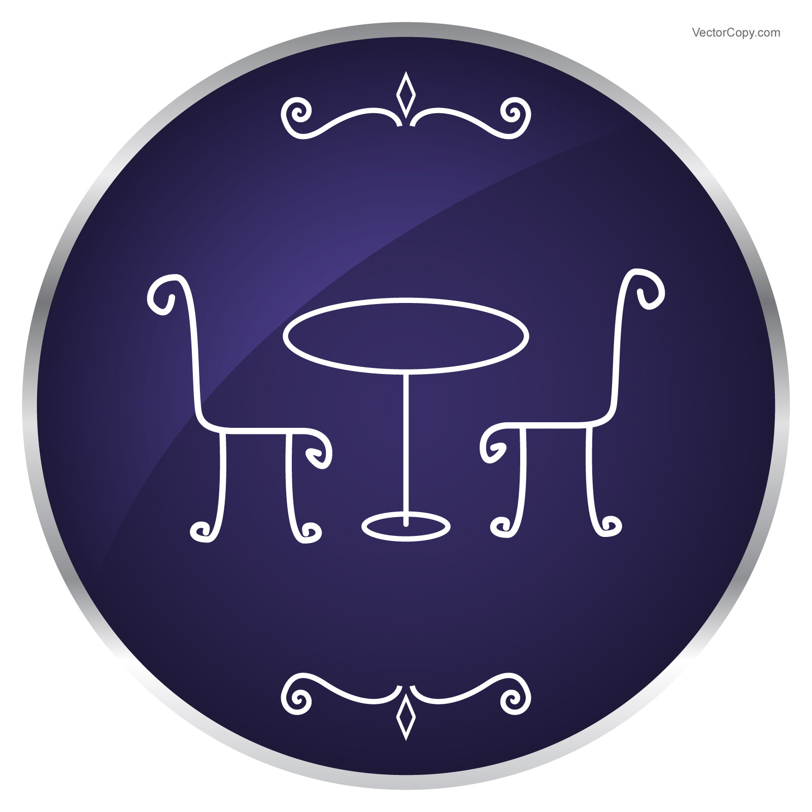 Restaurant Table and Chairs Icon