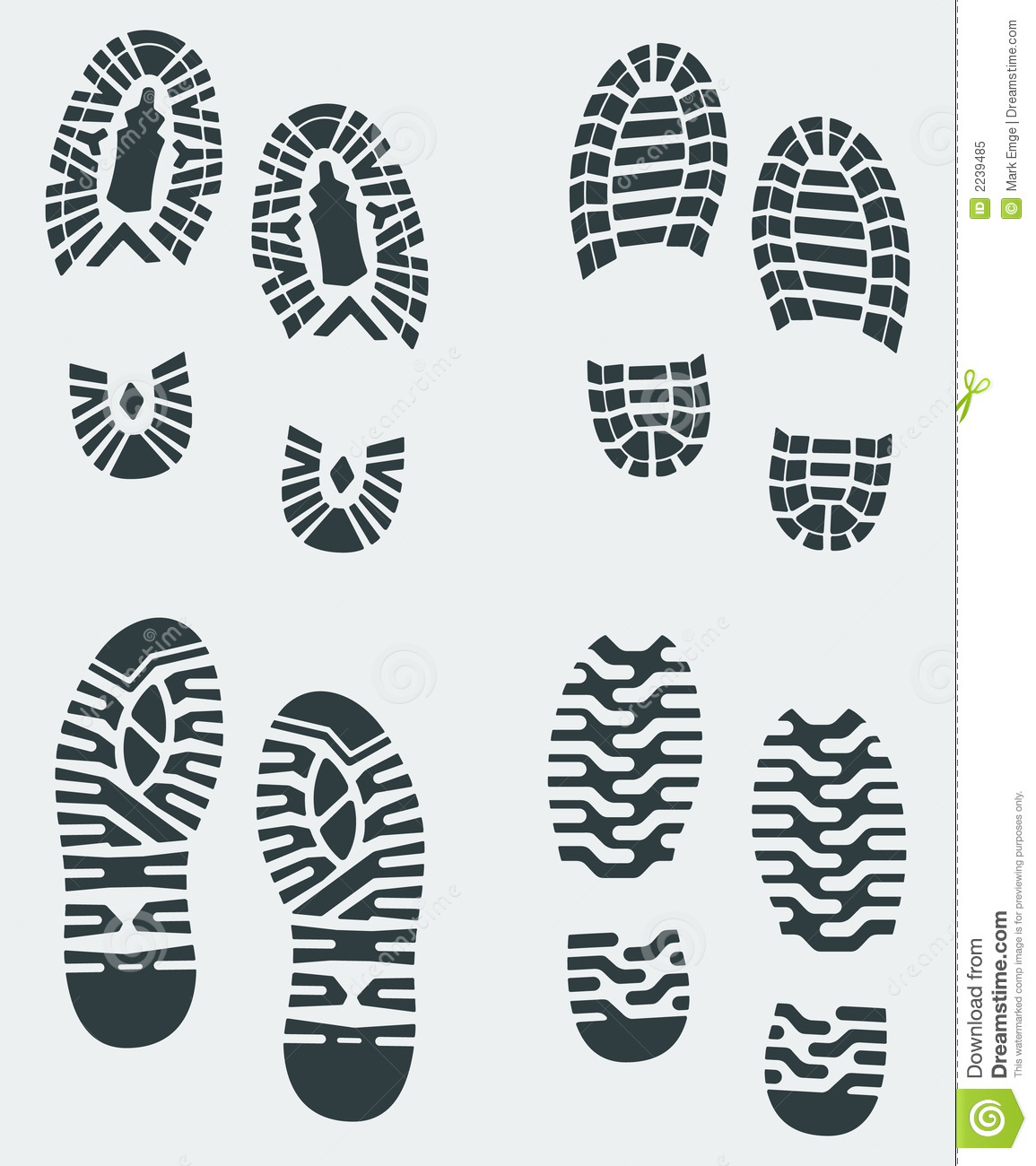 Running Shoe Print Clip Art