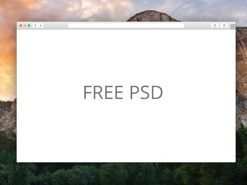 Safari Browser Mockup PSD