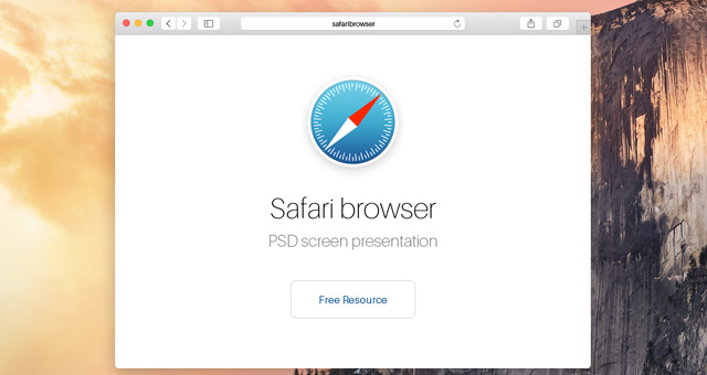 Safari Web Browser Mockup