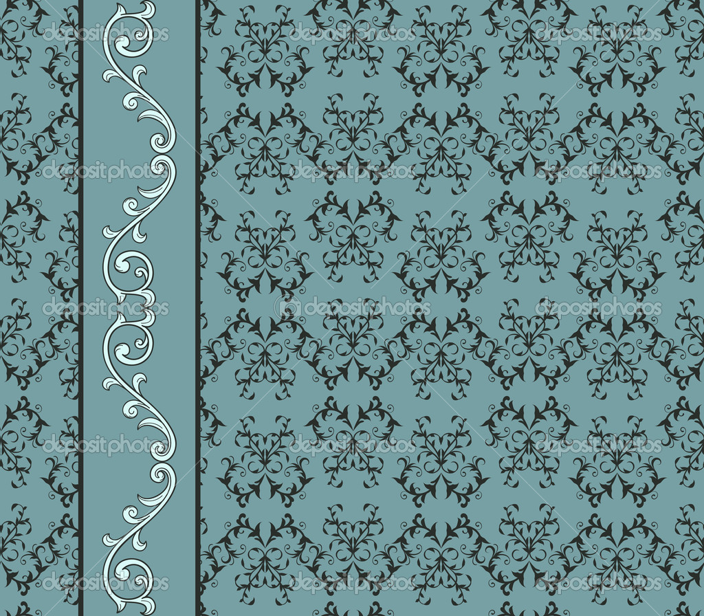 Seamless Floral Pattern Border