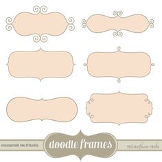 7 Girly Vectors Label Frame Images