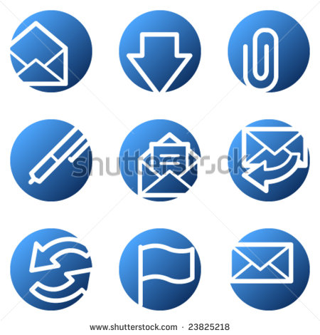 Share Email Icon Blue Circle