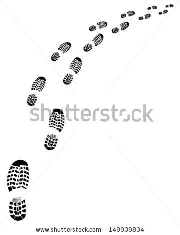 Shoe Print Trail Clip Art