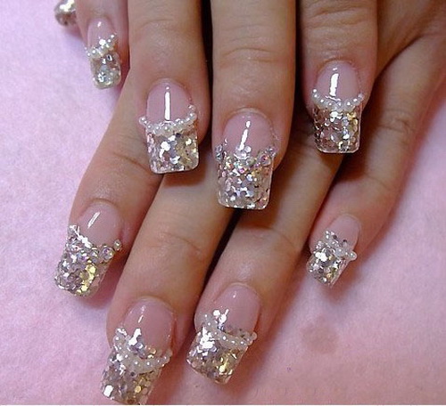 Silver Acrylic Nail Designs