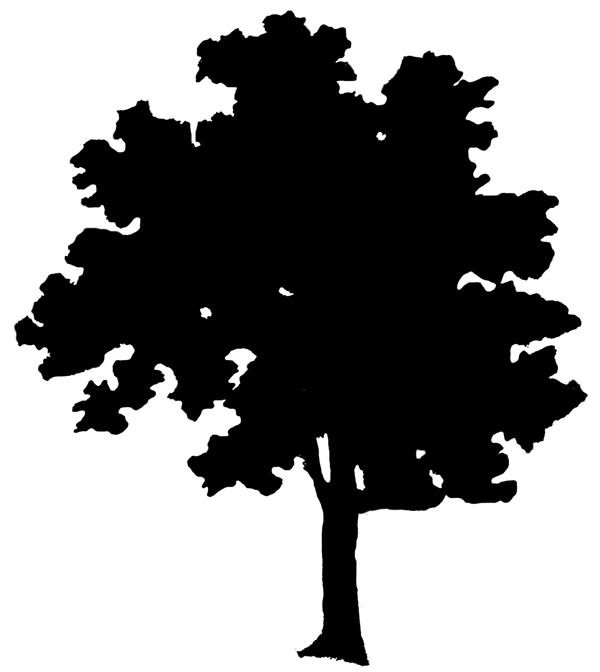 Simple Tree Silhouette Clip Art