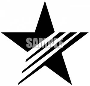 Star Shapes Clip Art Black and White