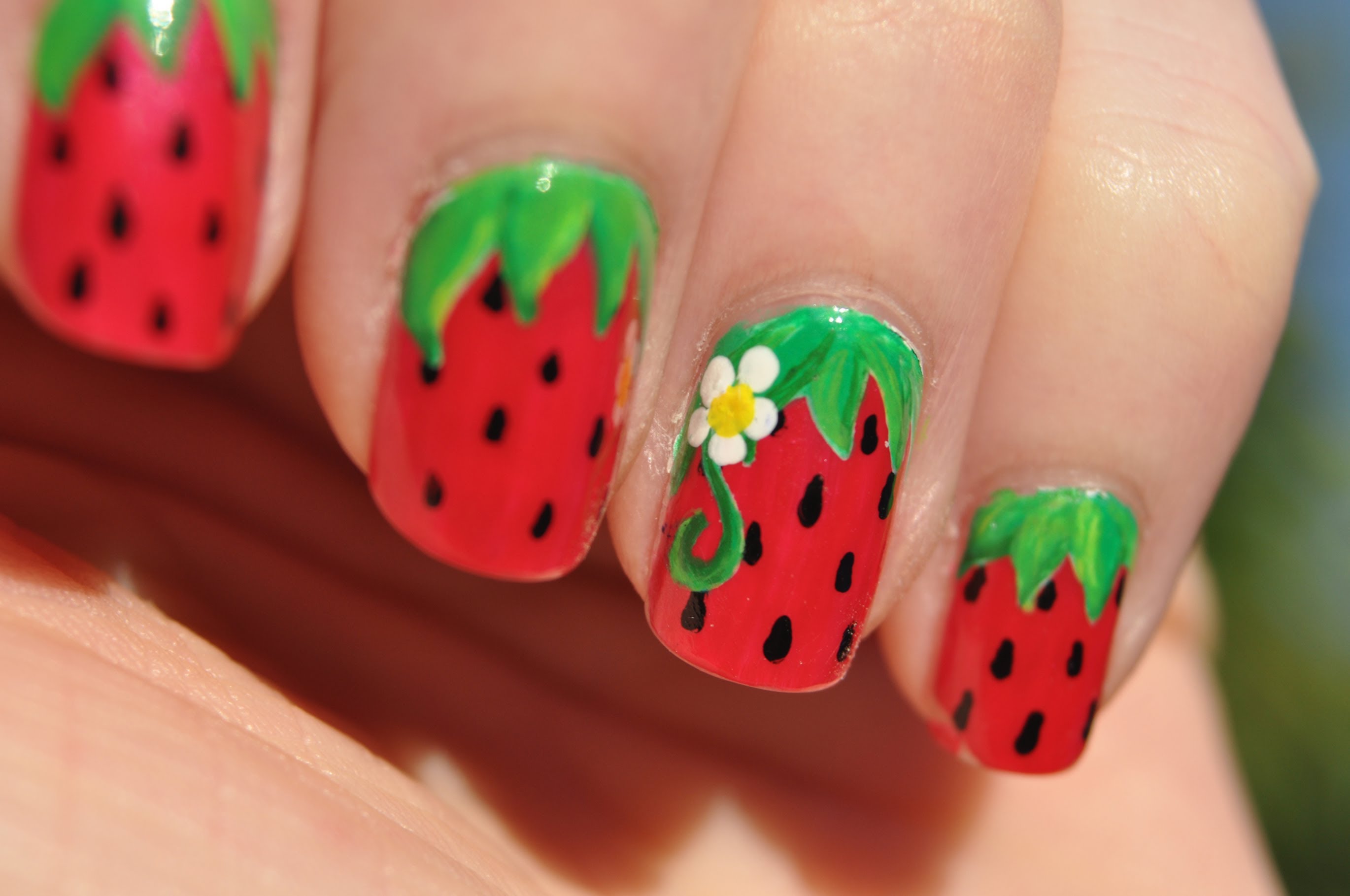 14 Cute Strawberry Nail Designs Images