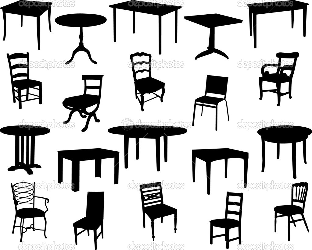 Table and Chairs Clip Art