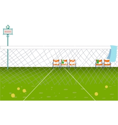 Tennis Court Vector Art