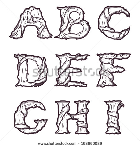Tree Root Fonts Alphabet Letters Tree Root Fonts Alphabet Letters