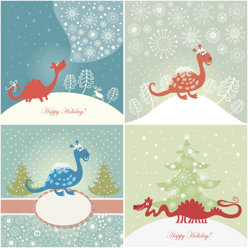 Vector Christmas Greeting Cards