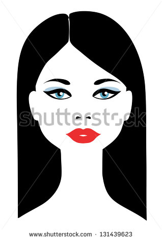 Vector Fashion Girl Face