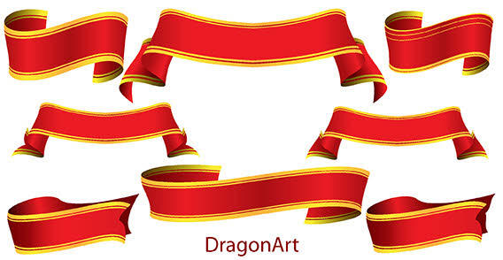 Vector Red Banner Clip Art