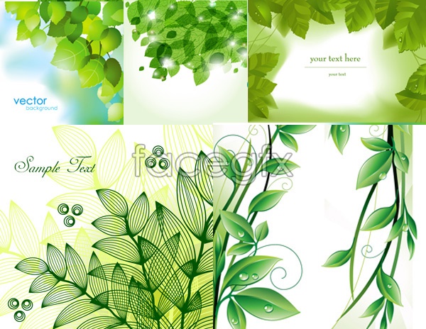 Vector Spring Leaves